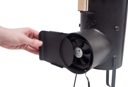 Регулируйте тягу в дымогенераторе Ворон заслонкой Заслонка в дымогенераторе Ворон